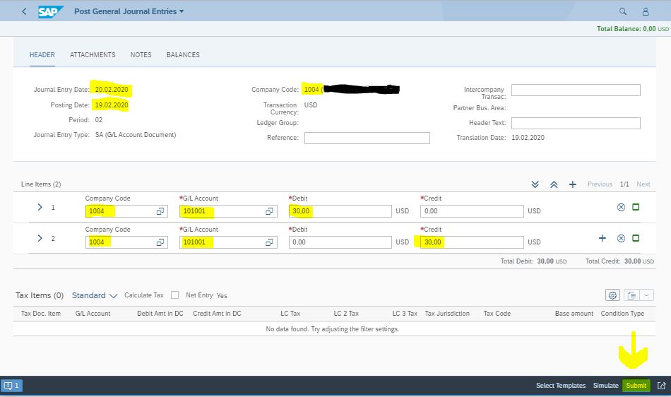 Verify General Journal Entries Configuration Steps in S/4HANA 1909