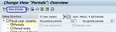 Create Fiscal Year Variant in sap