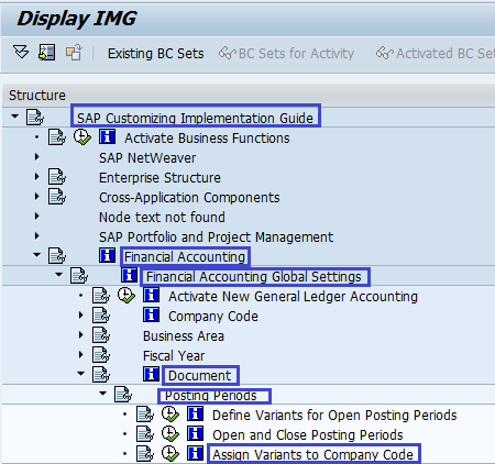 Assign Posting Period Variant to Company Code