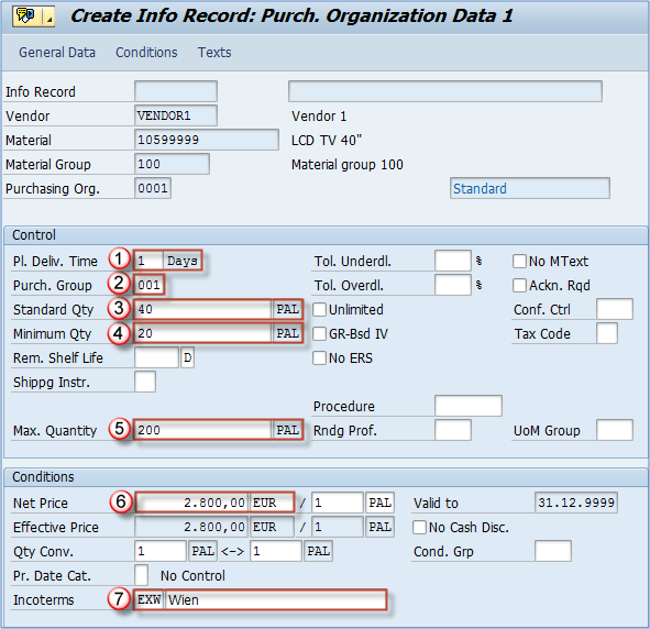 How To Create A Purchase Info Record