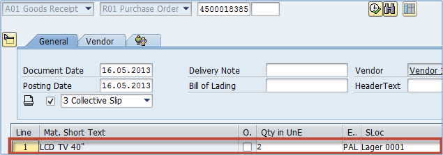 How To Create Goods Receipt