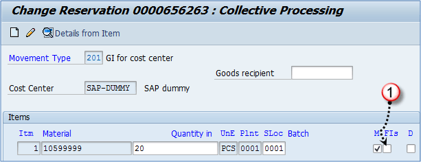 Reservation Of Inventory