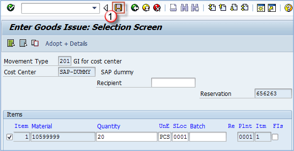 Reservation Of Inventory