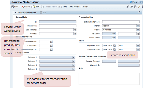SAP CRM Service