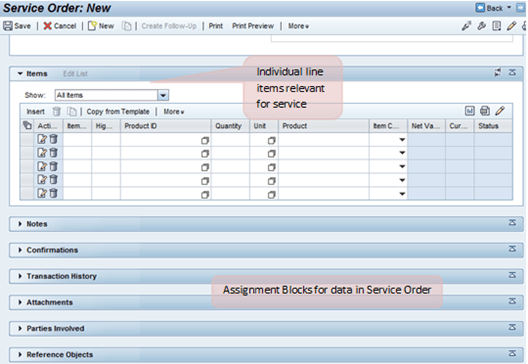 SAP CRM Service