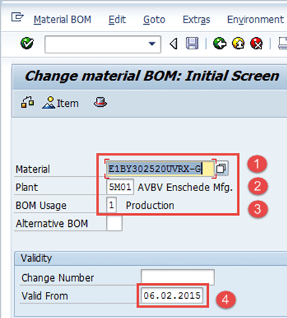 Bill of Material (BOM) in SAP PP