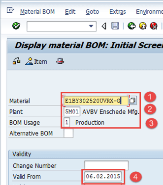 Bill of Material (BOM) in SAP PP