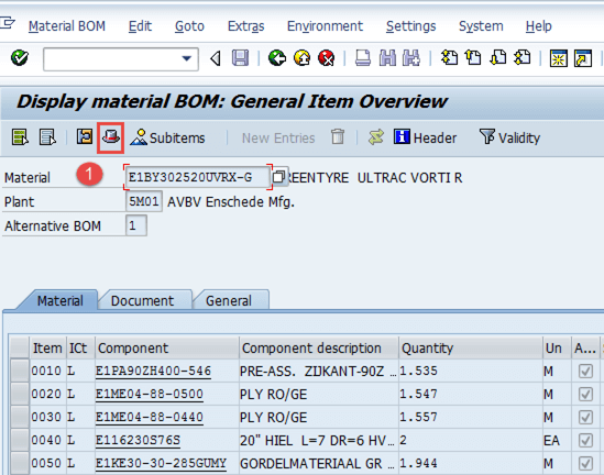 Bill of Material (BOM) in SAP PP