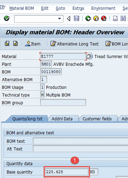 Bill of Material (BOM) in SAP PP