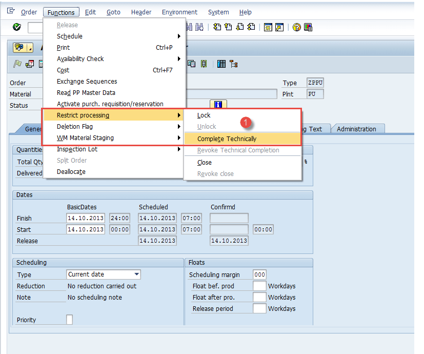 Production Order in SAP PP
