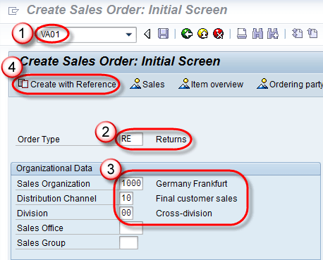 How to create returns,free of charge delivery and sub sequent delivery