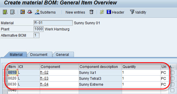 How to Create Bill of Materials