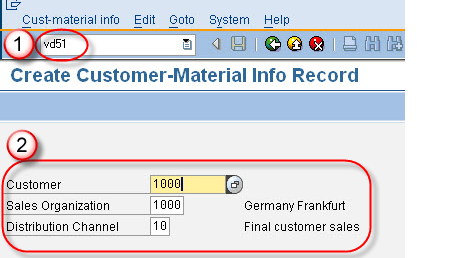 How to Create Customer Material Info Record