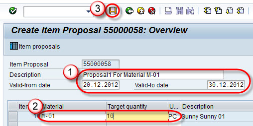 How to create Item Proposal