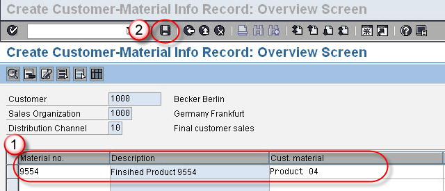 How to Create Customer Material Info Record