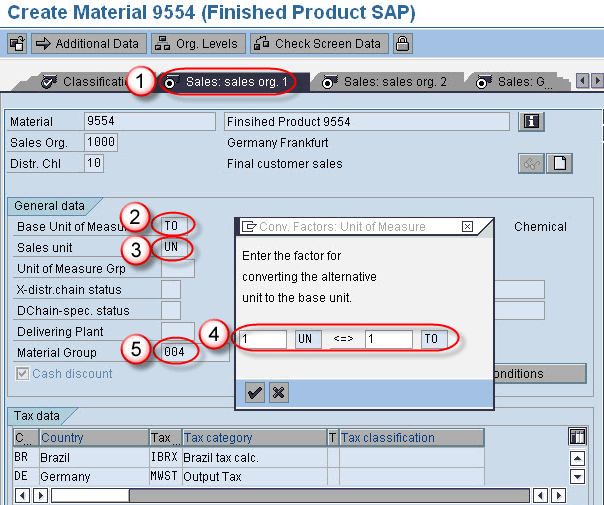 Create Material Master for Sales View