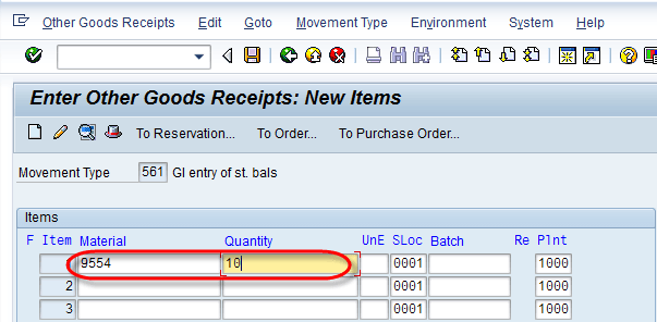 How to Create Material Stock