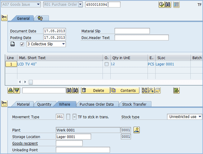 Special Stock And Special Procurement