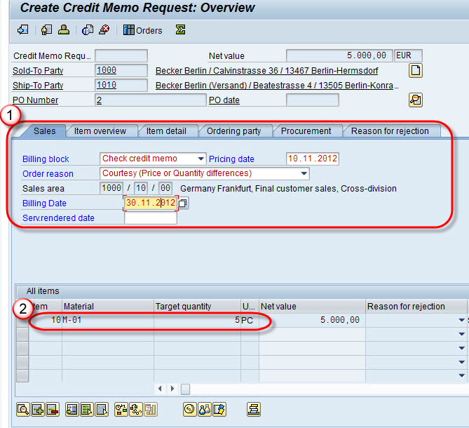 How To Create Credit Memo