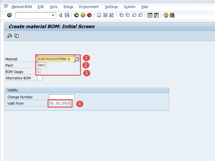 Bill of Material (BOM) in SAP PP