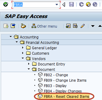 How to Reset Cleared Items in Sap