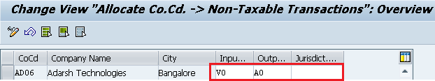 Assign Tax Codes for Non-Taxable Transactions