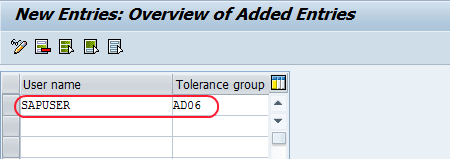 Assign Users to Tolerance Groups