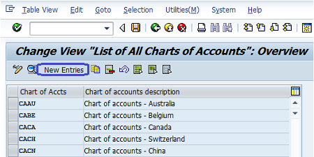How to Create New Chart of Accounts in SAP