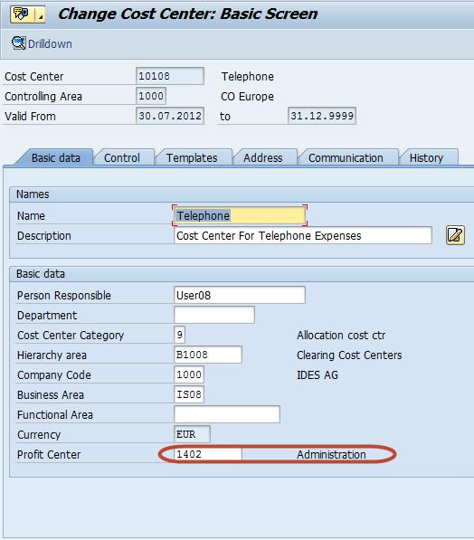 How to assign Cost Centers to Profit Center