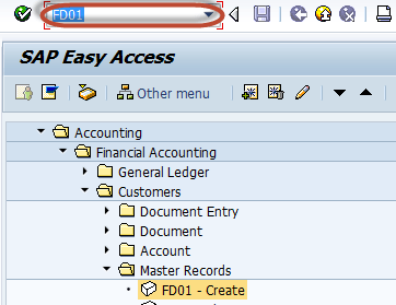 How to Create One time Customer Master