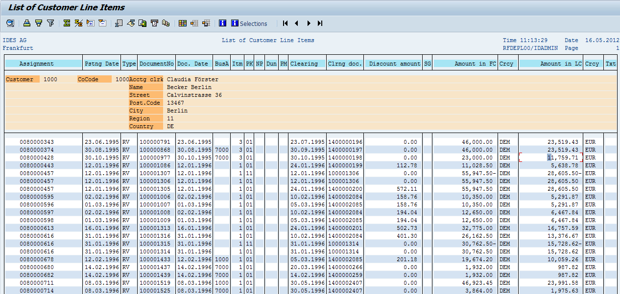 Important Reports in SAP FI