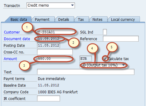 How to post a Sales Returns – Credit Memo