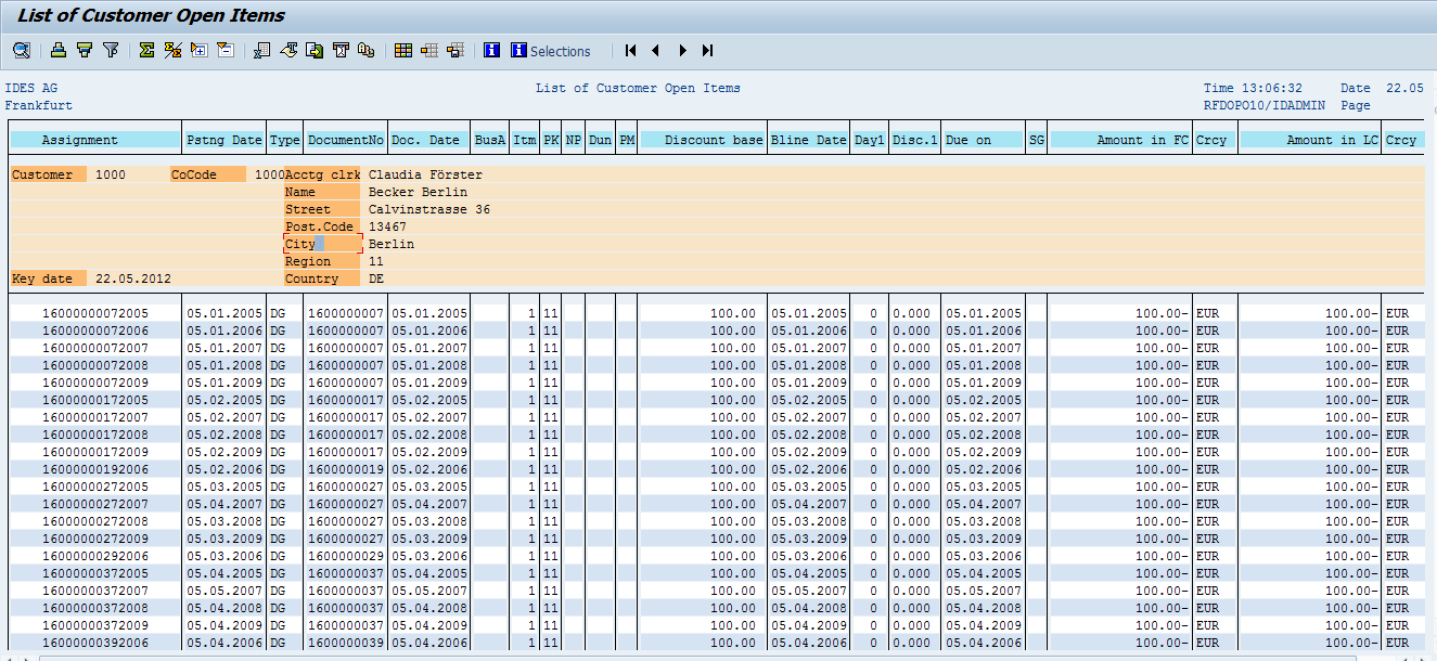 Important Reports in SAP FI