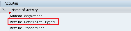 Define New Condition types for Taxes