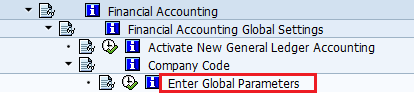 Enter Global Parameters for Company Code OBY6