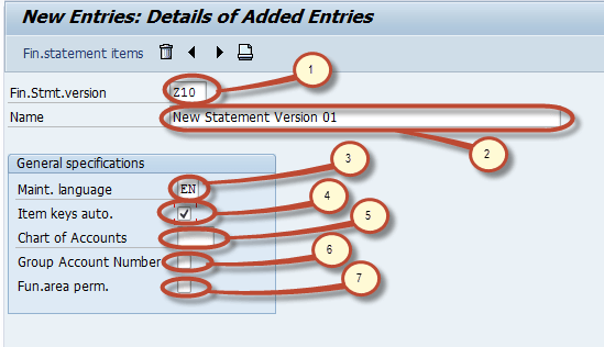 How to create Financial Statement Version (FSV)
