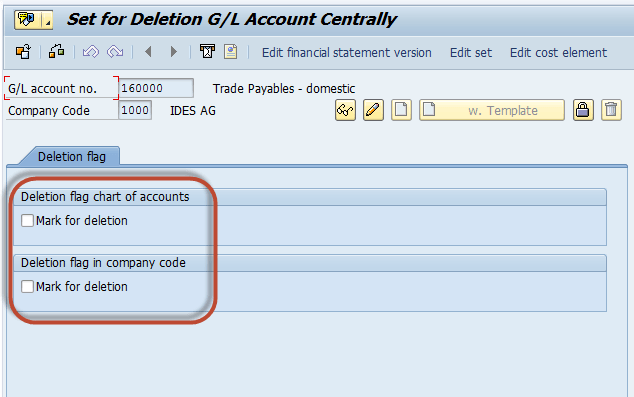 How to Block or Delete a G/L Account