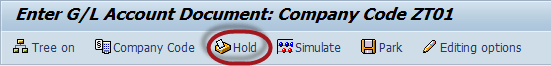 How to Hold a G/L Document Posting
