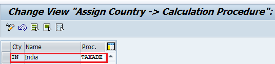 How to Assign Country to Calculation Procedure