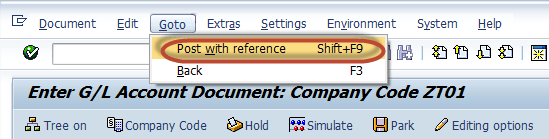 How to Post a Document with Reference in SAP