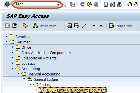 How to Park a G/L Document Posting
