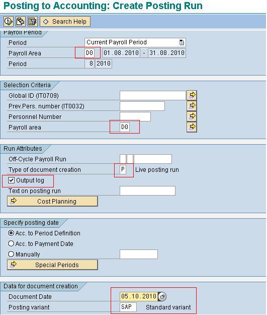 Posting to General Ledger