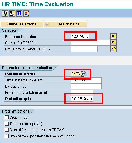 How to Run Time Evaluation in SAP HR