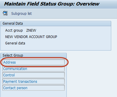 How To Create a Vendor Account Group