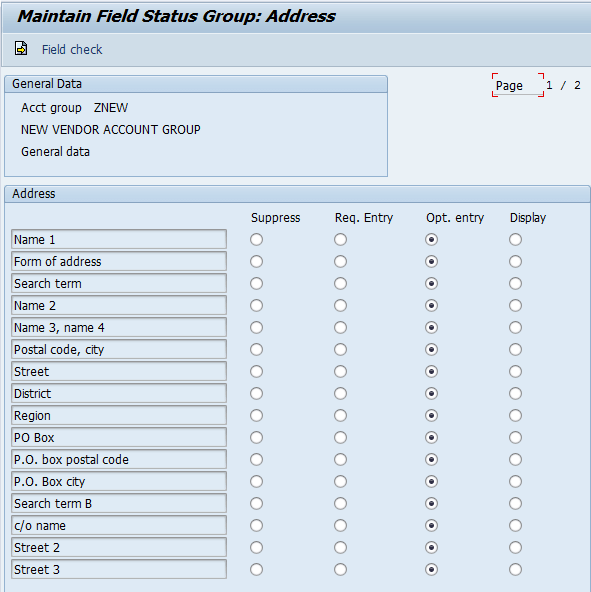 How To Create a Vendor Account Group