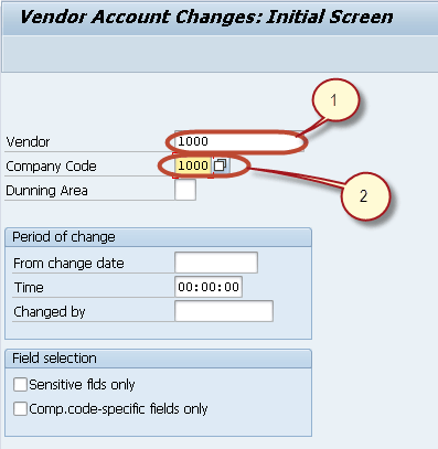 How to Display Changes in Vendor Master