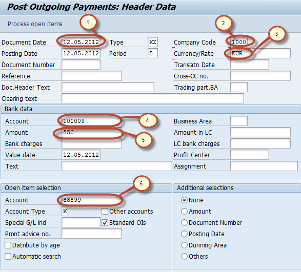 How to post Outgoing Vendor Payment