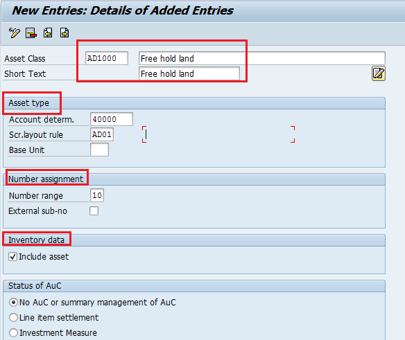 Create New Asset Classes