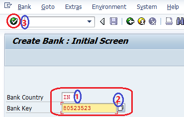How to create Bank Key in SAP