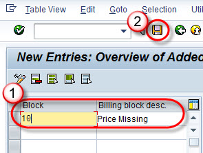 Steps To Create Blocking Reason
